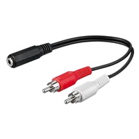PremiumCord Kabel Jack 3,5mm-2xCINCH F/M 20cm