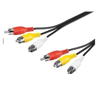 PremiumCord Kabel 3x CINCH-3x CINCH M/M 2m