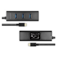 AXAGON HUE-S2C, 4x USB 3.0 CHARGING hub, micro USB nap. konektor, kabel USB-C 40cm
