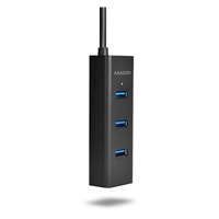 AXAGON HUE-S2BP, 4x USB 3.0 CHARGING hub, vč. AC adaptéru, kabel USB-A 1.2m