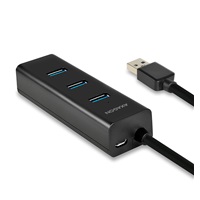 AXAGON HUE-S2BP, 4x USB 3.0 CHARGING hub, vč. AC adaptéru, kabel USB-A 1.2m
