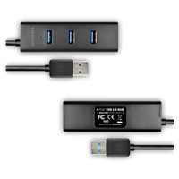 AXAGON HUE-S2BP, 4x USB 3.0 CHARGING hub, vč. AC adaptéru, kabel USB-A 1.2m