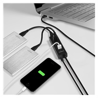 AXAGON HUE-S2BP, 4x USB 3.0 CHARGING hub, vč. AC adaptéru, kabel USB-A 1.2m