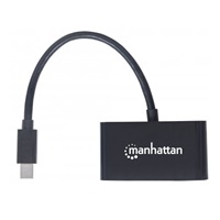 MANHATTAN 2-in-1 4K Mini DisplayPort Adapter, Mini DP Male to HDMI/VGA Female, Passive, Black