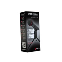 C-TECH stolní mikrofon  MIC-01, 3,5" stereo jack, 2.5m
