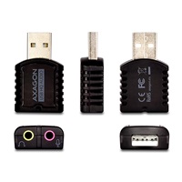 AXAGON ADA-17, USB 2.0 - externí zvuková karta HQ MINI, 96kHz/24-bit stereo, vstup USB-A