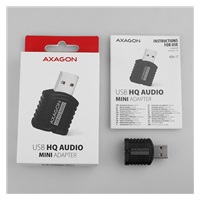 AXAGON ADA-17, USB 2.0 - externí zvuková karta HQ MINI, 96kHz/24-bit stereo, vstup USB-A