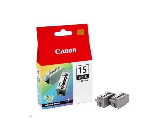Canon CARTRIDGE BCI-15BK černá TWIN-PACK pro i70, i80, iP90, Bubble Jet i70, i80 (390 str.)