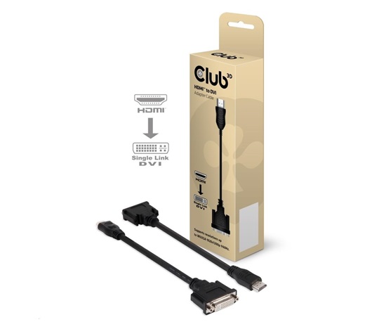 Club3D Adaptér pasivní HDMI na DVI-D Single Link (M/F), 22cm