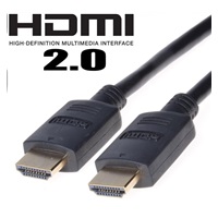 PremiumCord HDMI 2.0 High Speed + Ethernet kabel, zlacené konektory, 1m