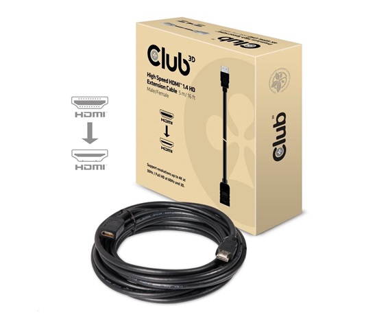 Club3D Kabel prodlužovací HDMI 1.4, 5m