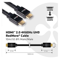 Club3D Kabel HDMI 2.0 aktivní, High Speed 4K UHD, Redmere (M/M), 10m, 28 AWG