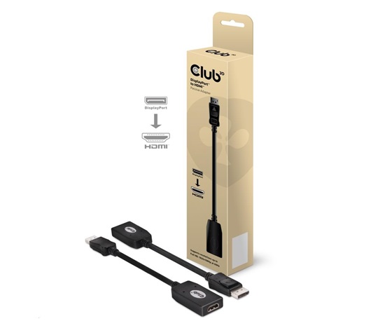 Club3D Adaptér pasivní DisplayPort 1.1 na HDMI 1.3 (M/F), 24cm