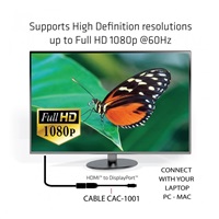 Club3D Adaptér pasivní DisplayPort 1.1 na HDMI 1.3 (M/F), 24cm