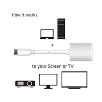 Club3D Adaptér aktivní DisplayPort na VGA (M/F), 25cm