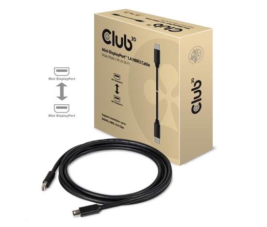 Club3D Kabel mini DisplayPort 1.4 HBR3 8K60Hz (M/M), 2m, 34 AWG