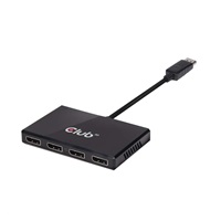 Club3D Video hub MST (Multi Stream Transport) DisplayPort na 4x DisplayPort, USB napájení