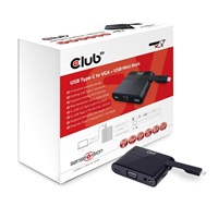 Club3D Mini dokovací stanice USB 3.0 typ C (VGA/USB 3.0/USB-C)