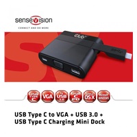 Club3D Mini dokovací stanice USB 3.0 typ C (VGA/USB 3.0/USB-C)
