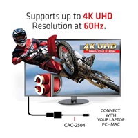 Club3D Adaptér aktivní USB 3.1 typ C na HDMI 2.0 UHD 4K60Hz HDR, 17cm