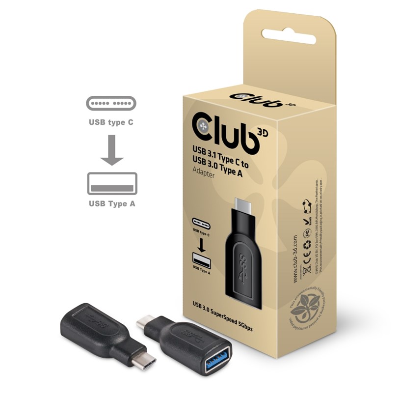 Obr. Club-3D USB 3.1 TYPE C Male to USB 3.0 Type A Female adapter 875276a
