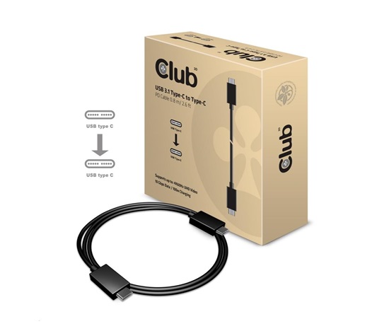 Club3D Kabel USB 3.1 typ C Gen2 4K60Hz UHD Power Delivery 100W, (M/M), 80cm