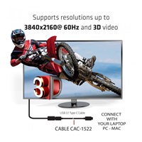 Club3D Kabel USB 3.1 typ C Gen2 4K60Hz UHD Power Delivery 100W, (M/M), 80cm