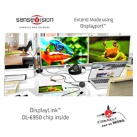 Club3D Dokovací stanice USB-A nebo USB-C Dual Display 4K60Hz (6x USB 3.0/2x DP/Ethernet/USB-B/2x audio)