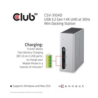 Club3D Mini dokovací stanice USB 3.2 4K30Hz UHD (HDMI/DVI/4x USB 3.1/Ethernet/Audio) DisplayLink® Certified