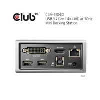Club3D Mini dokovací stanice USB 3.2 4K30Hz UHD (HDMI/DVI/4x USB 3.1/Ethernet/Audio) DisplayLink® Certified