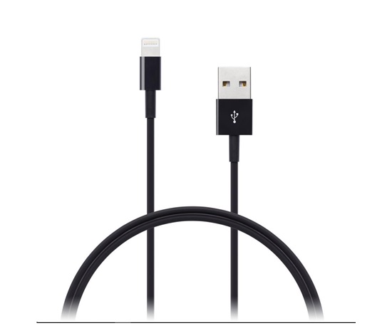 CONNECT IT Wirez Apple Lightning - USB, černý, 1m