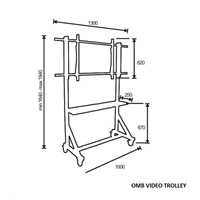 OMB VIDEO TROLLEY - profesionální pojezdový vozík stojan na Tv