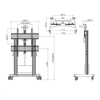 Motorizovaný Tv stojan na prezentace Fiber Mounts TW100