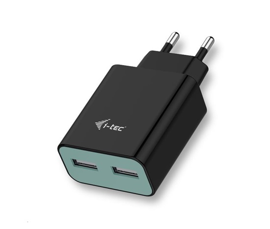 i-tec USB Power Charger 2 Port 2.4A - USB nabíječka - černá
