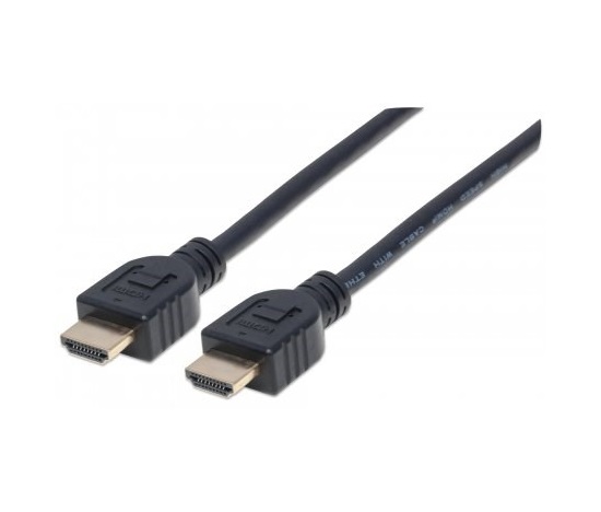 MANHATTAN kabel In-wall CL3 High Speed HDMI s Ethernetem, HEC, ARC, 3D, 4K, stíněný, 1m, Black