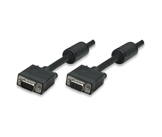 MANHATTAN kabel SVGA prodlužovací , HD15 Male / HD15 Female, 3m, Black