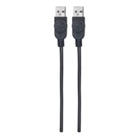 MANHATTAN kabel USB 2.0, Type-A Male to Type-A Male, 1m, Black