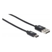MANHATTAN kabel Hi-Speed USB-C, C Male / A Male, 3m, černý