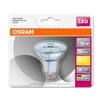 OSRAM LED STAR PAR16 36° 2,6W 827 GU10 230lm 2700K (CRI 80) 15000h A++ (Krabička 1ks)