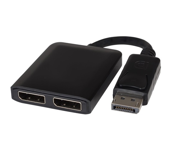 PREMIUMCORD Adaptér DisplayPort - 2x DisplayPort, rozšíření + zrcadlení obrazu, 4K*2K@30Hz