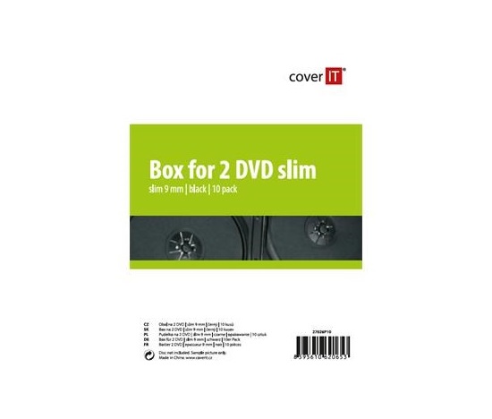 COVER IT obal na 2 DVD 9mm slim černý 10ks/bal