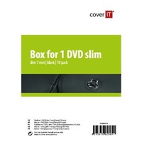 COVER IT obal na 1 DVD 7mm slim černý 10ks/bal