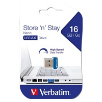 VERBATIM Flash Drive 16GB Store ‘n‘ Stay Nano, USB 3.0