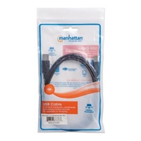 MANHATTAN Kabel USB 2.0 A-B propojovací 1,8m, černý
