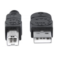 MANHATTAN Kabel USB 2.0 A-B propojovací 3m, černý