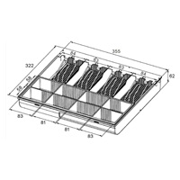 Virtuos náhradní plastový pořadač na peníze 4/8 pro zásuvku S-410