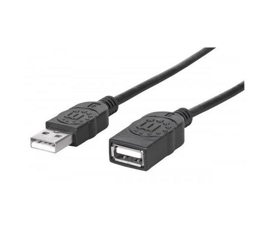 MANHATTAN Kabel USB 2.0 prodlužovací  A Male / A Female 1,8m černý