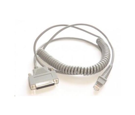 Datalogic RS-232, 25P, Female, Coiled, CAB-363, 1,8m